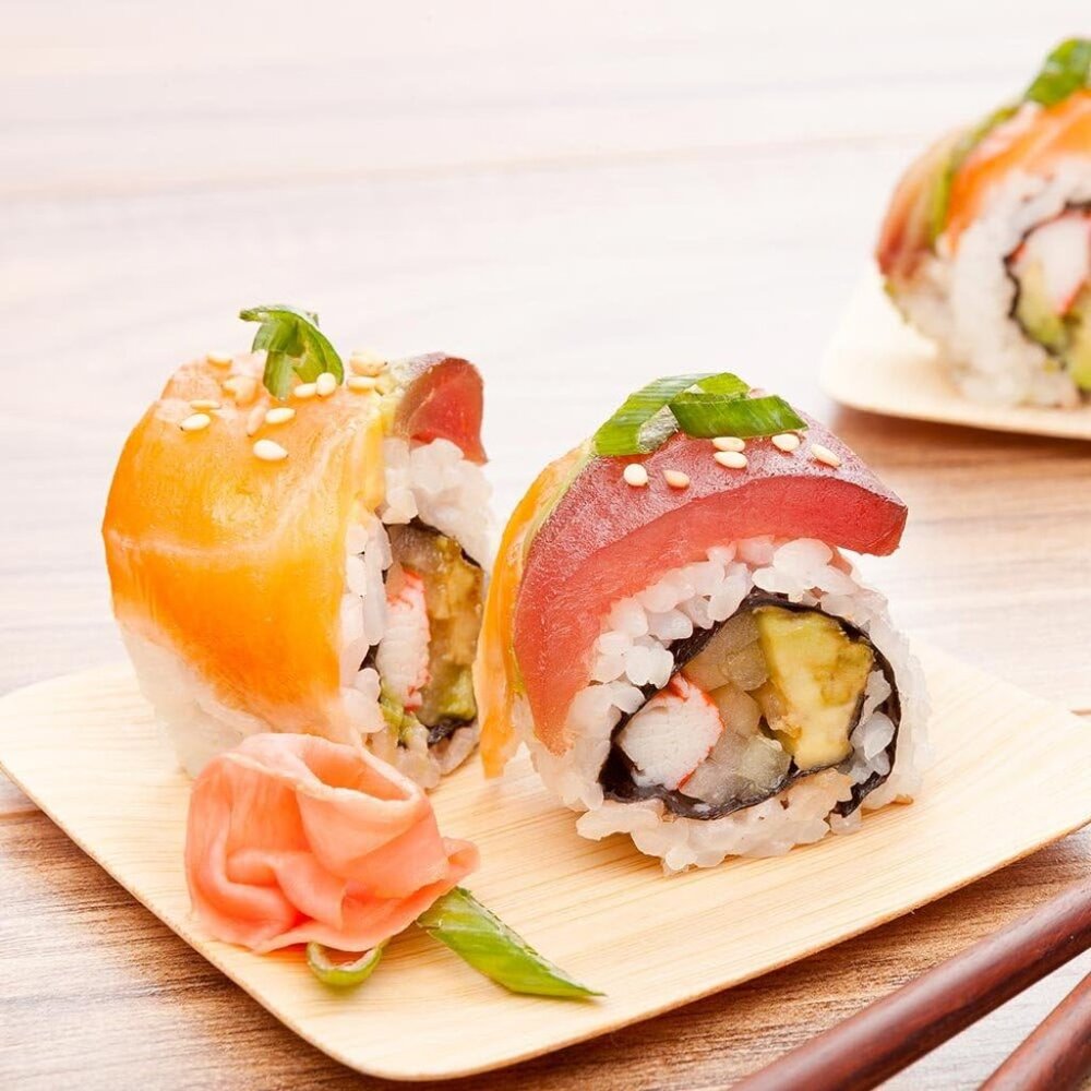 Restaurantware 3.5 x 3.5 Inch Bamboo Leaf Square Plates 100 Sustainable, Veneer